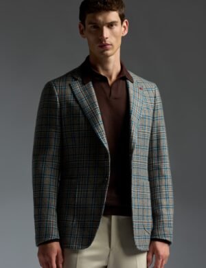 Army green plaid jacket