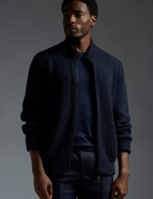 Thickened warm zip-up cardigan jacket