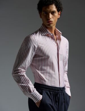 Pink striped blend shirt