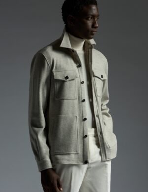 Solid color coat shirt