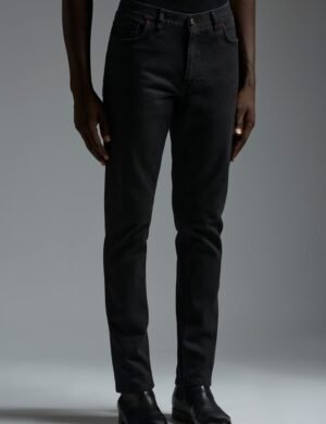 Grey slim-fit men's jeans